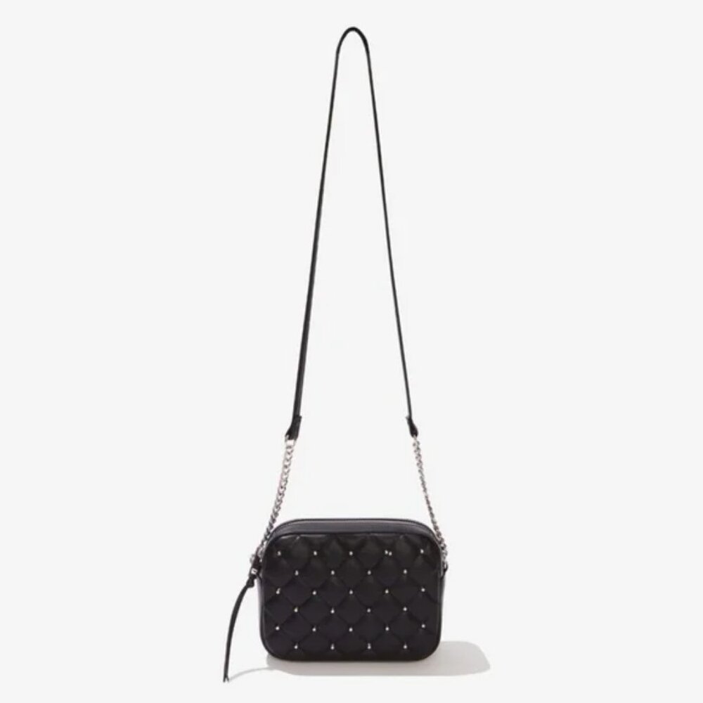 Rebecca Minkoff Black Quilted Studded Crossbody Bag